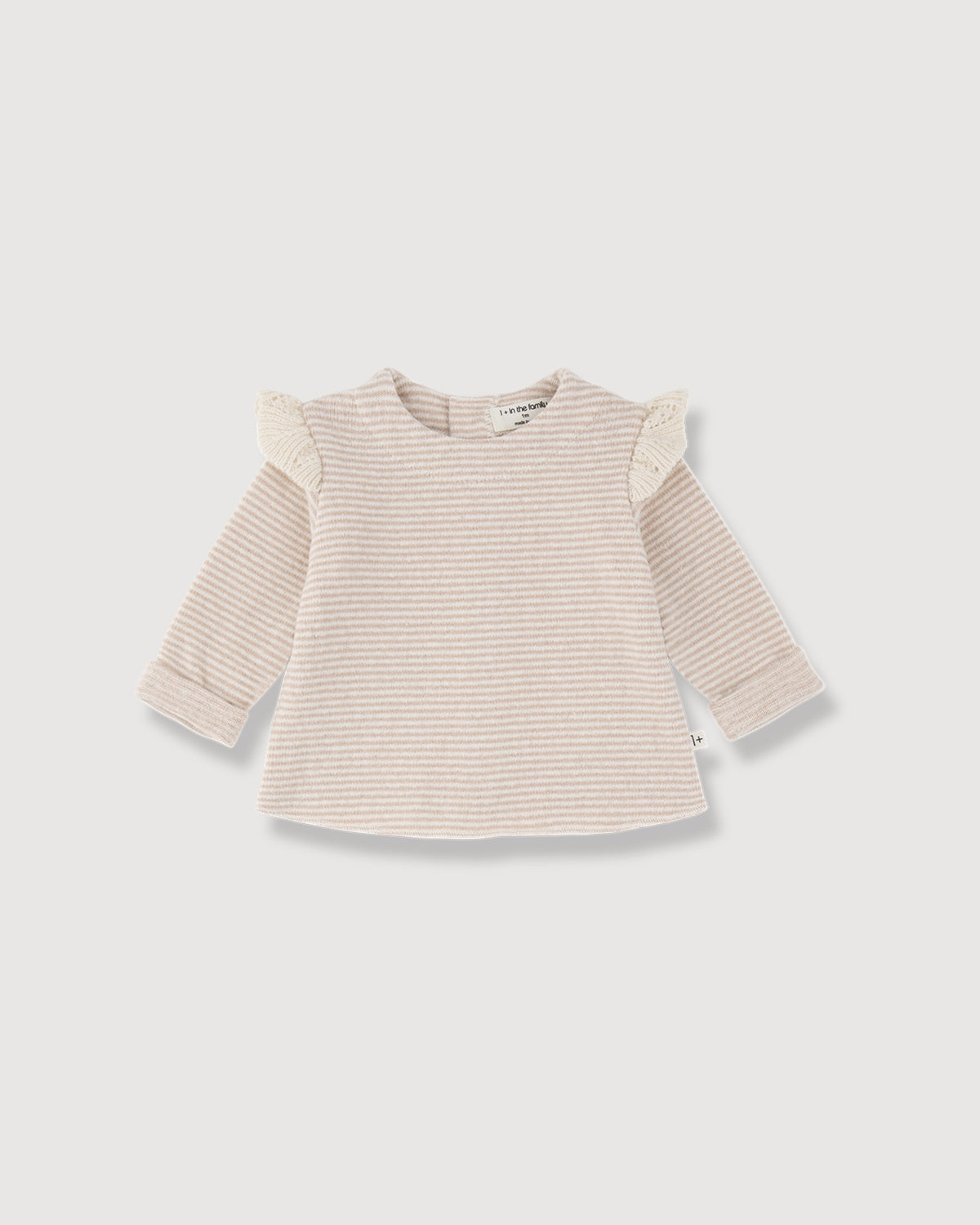 1+ IN THE FAMILY | cardigan a righine con volant