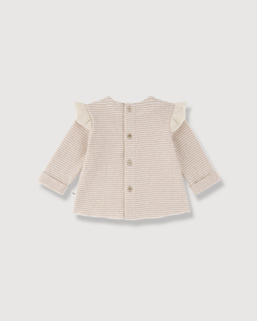1+ IN THE FAMILY | cardigan a righine con volant