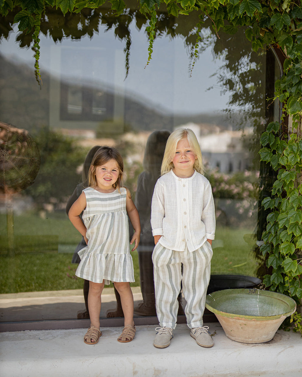 1+ IN THE FAMILY | pantaloni a righe