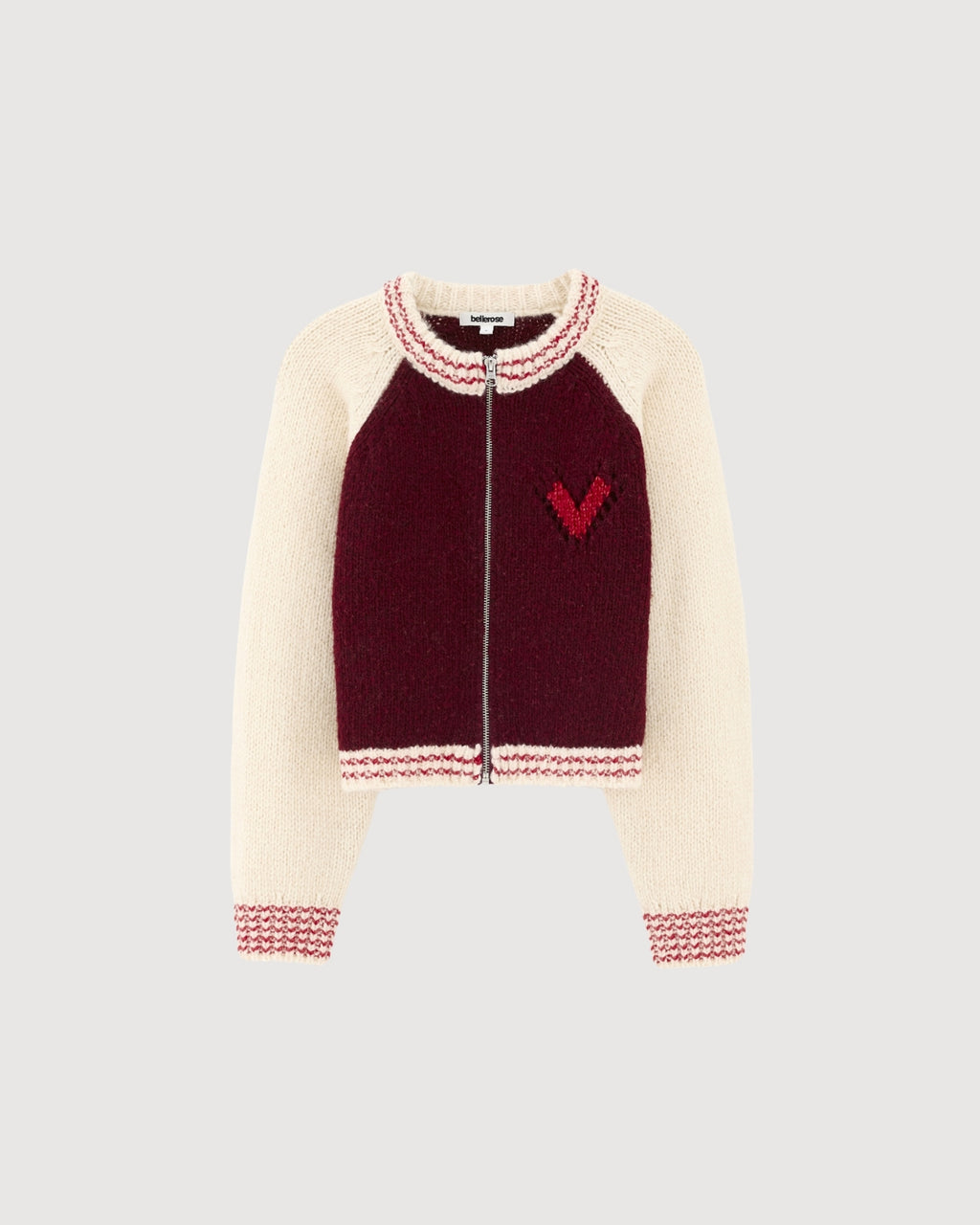BELLEROSE | cardigan bicolor zip