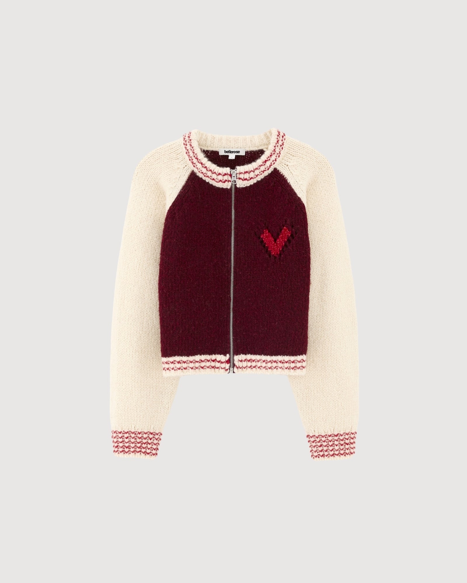 BELLEROSE | cardigan bicolor zip