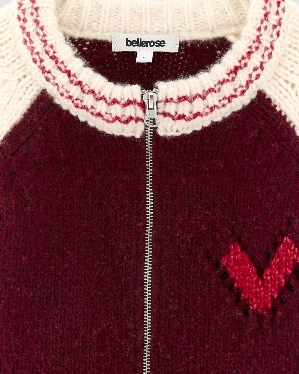 BELLEROSE | cardigan bicolor zip