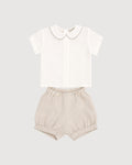 NICOLETTA FANNA | completo lino con bloomer