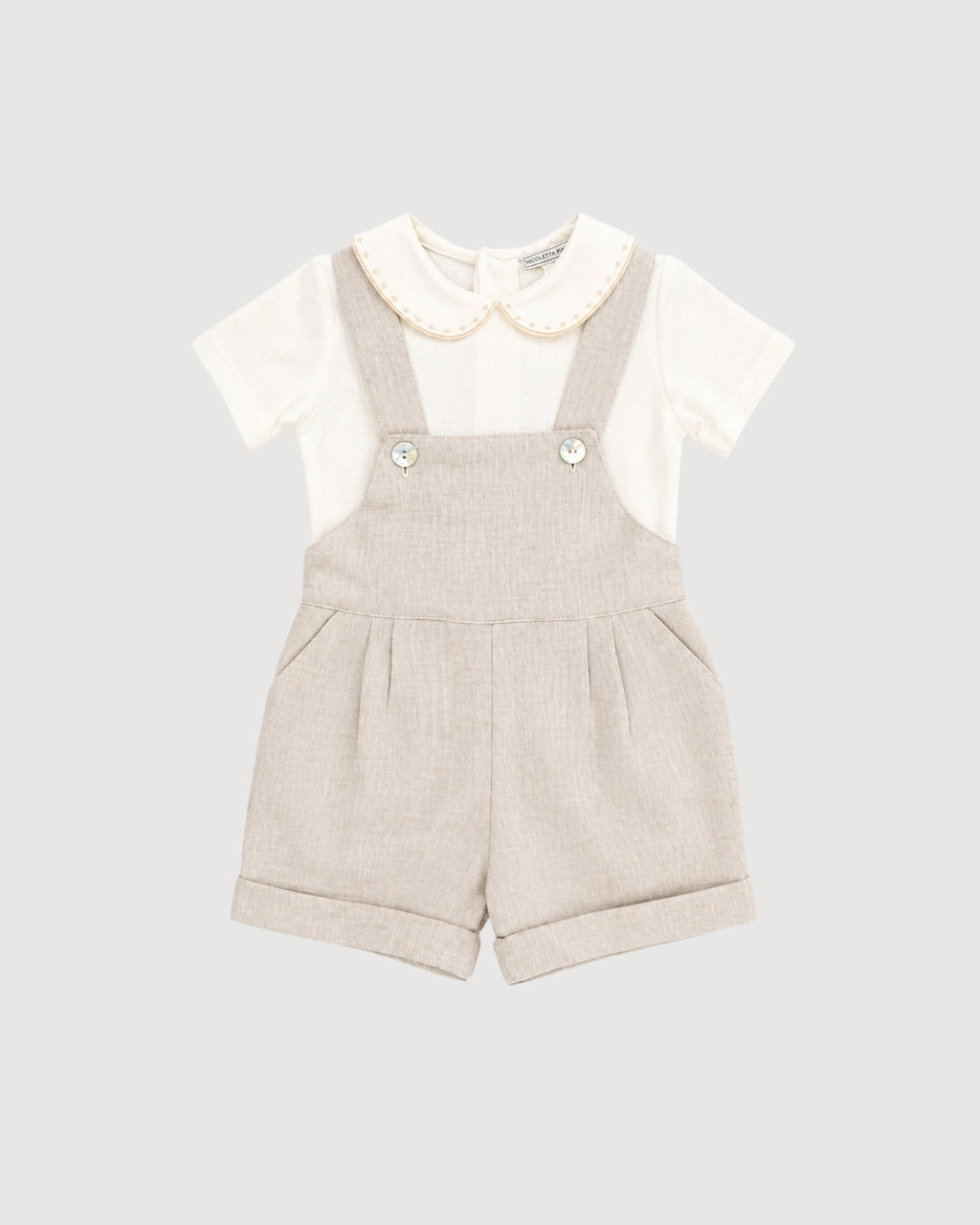 NICOLETTA FANNA | salopette lino con body