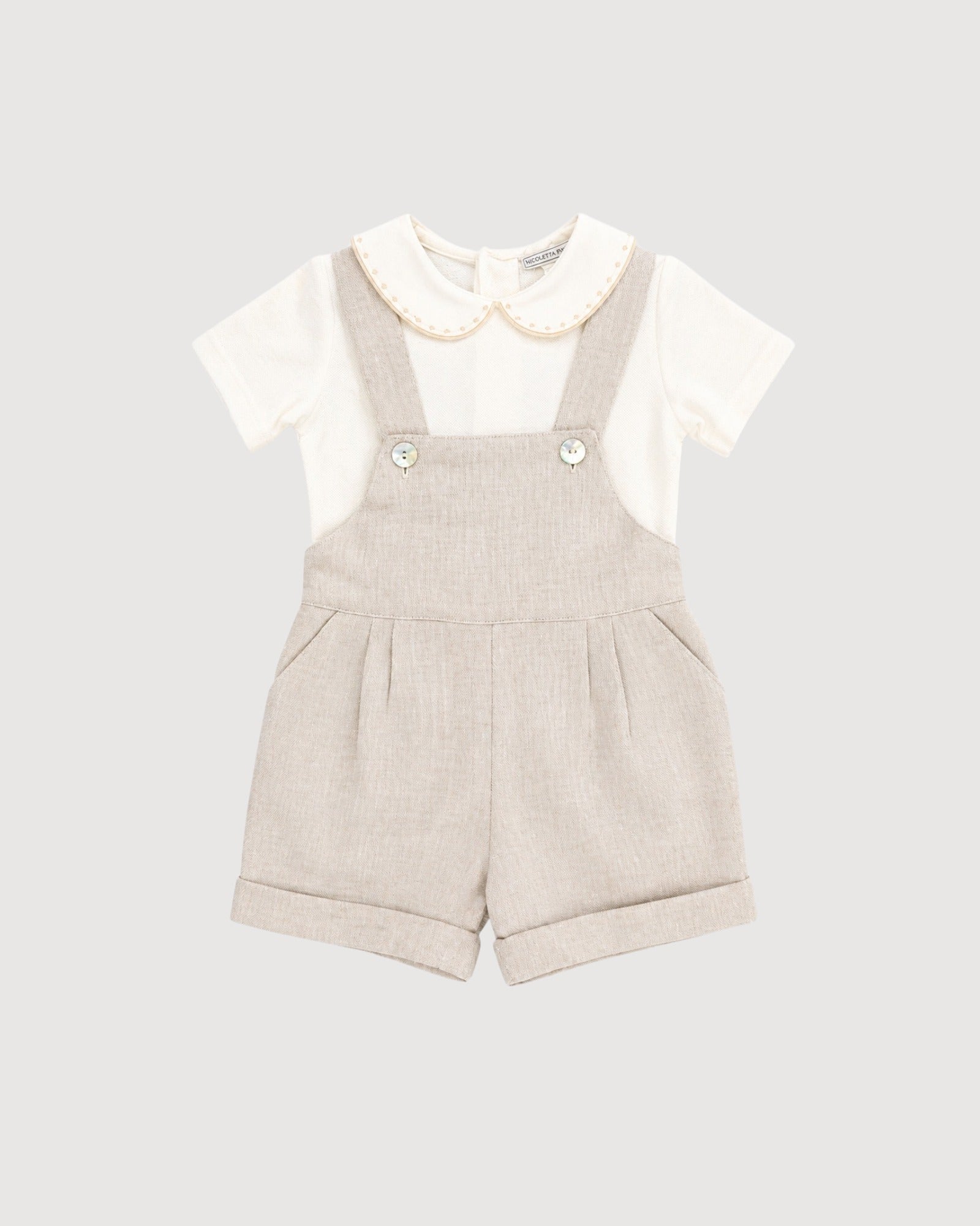 NICOLETTA FANNA | salopette lino con body