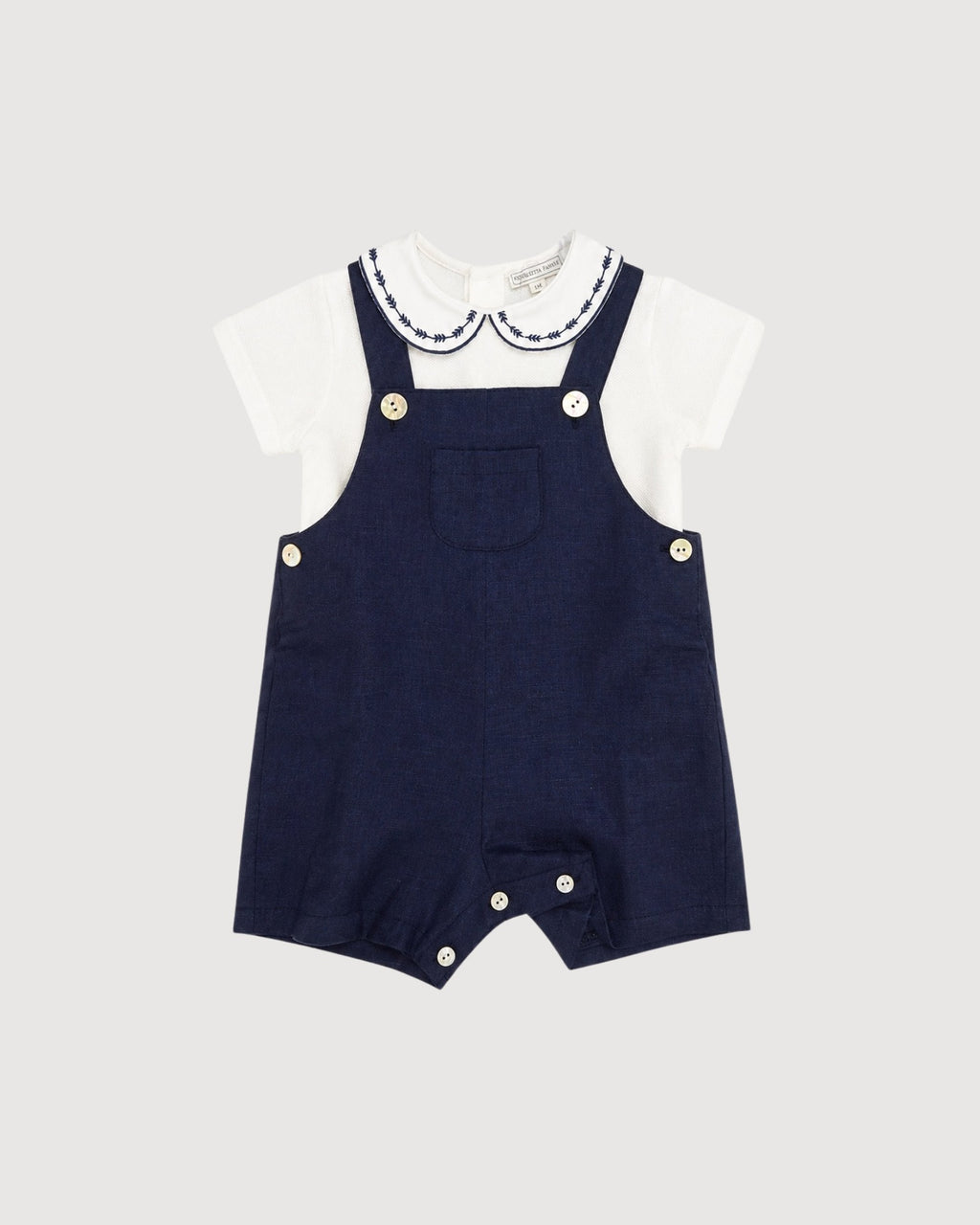 NICOLETTA FANNA | salopette lino con t-shirt