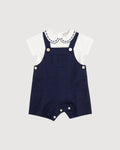 NICOLETTA FANNA | salopette lino con t-shirt