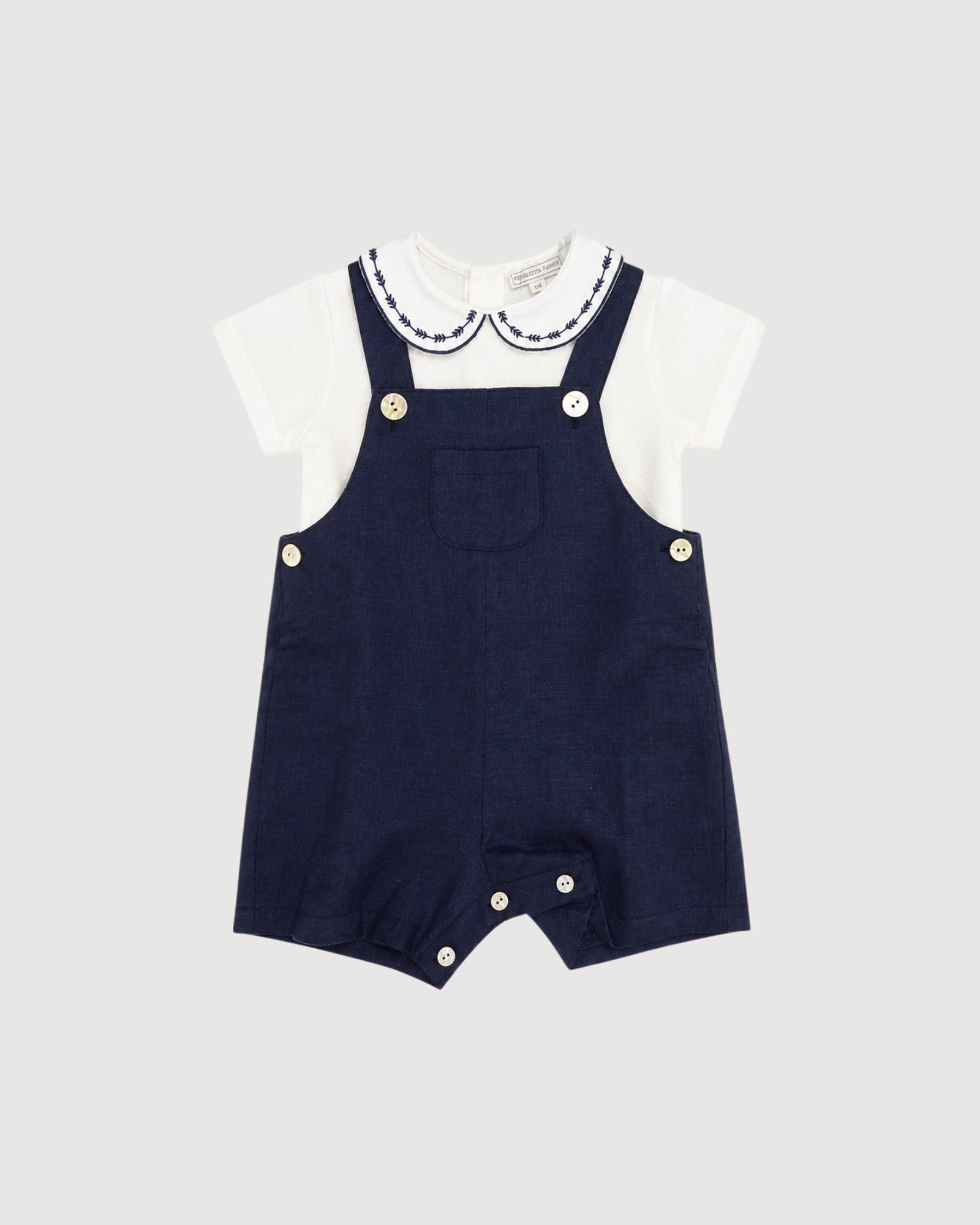 NICOLETTA FANNA | salopette lino con t-shirt