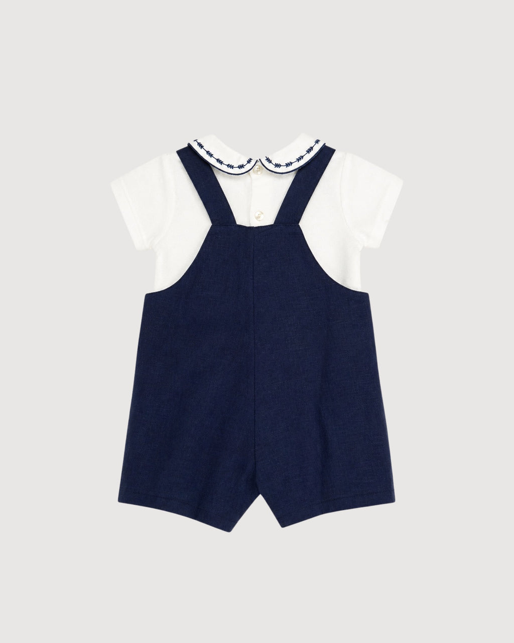 NICOLETTA FANNA | salopette lino con t-shirt