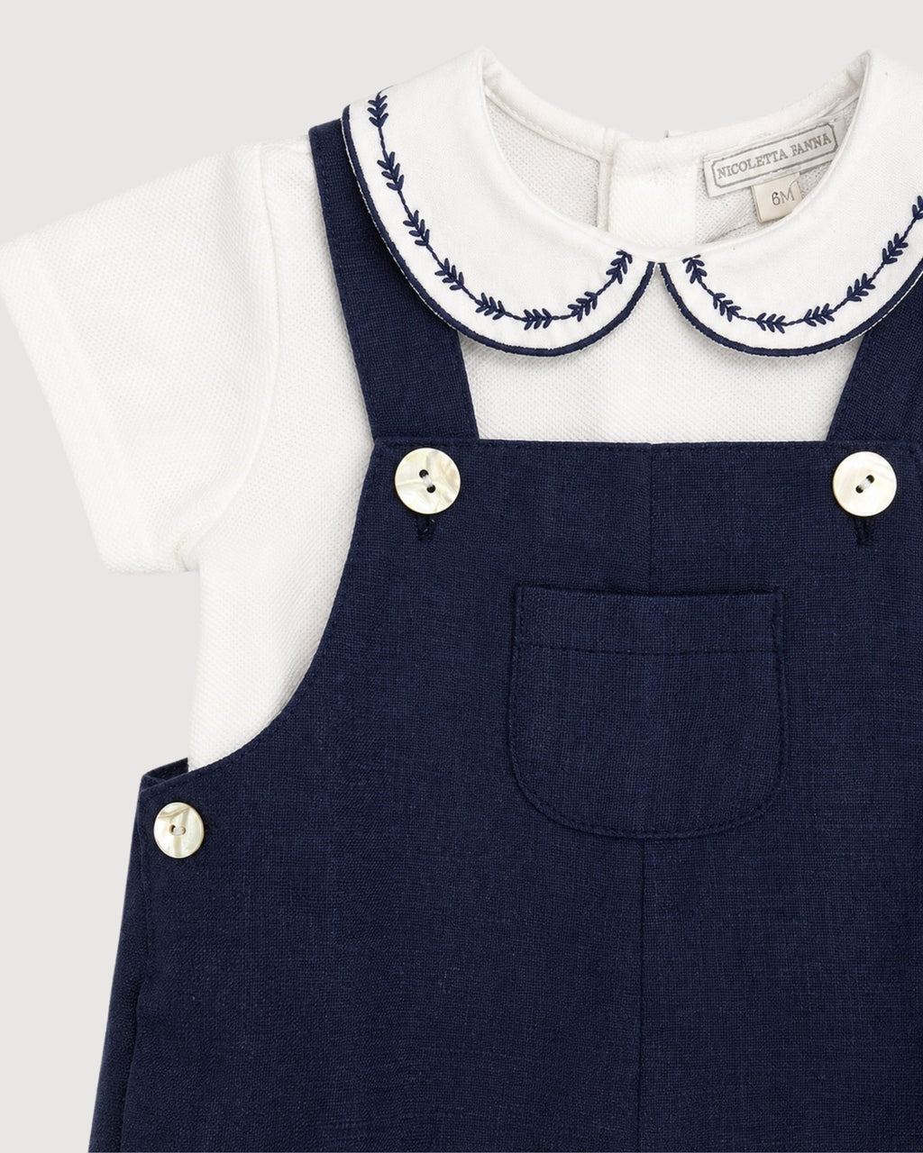 NICOLETTA FANNA | salopette lino con t-shirt