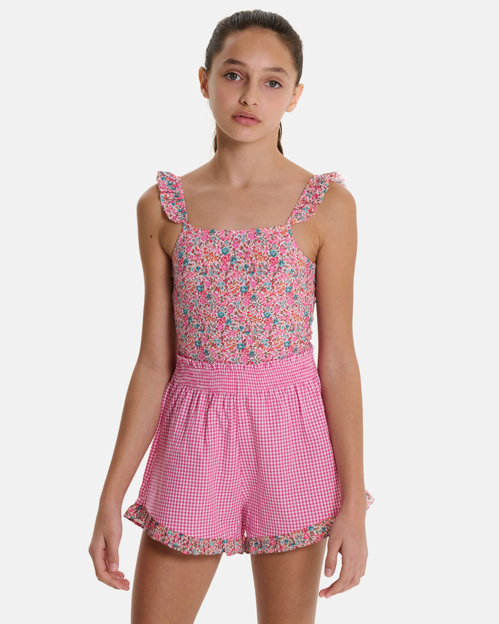 PESCIOLINO ROSSO | shorts quadretti