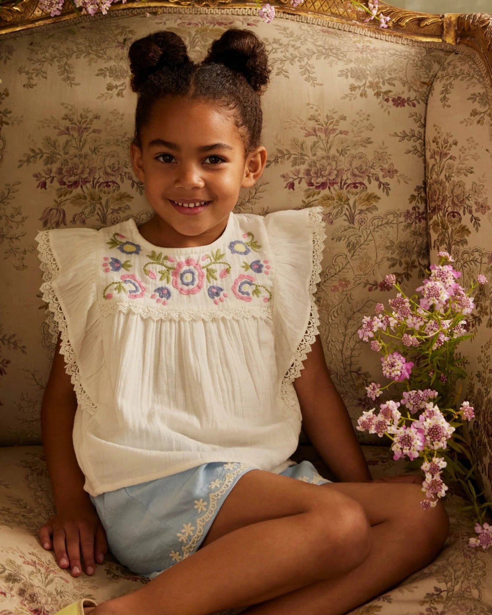 LOUISE MISHA | blusa con ricamo