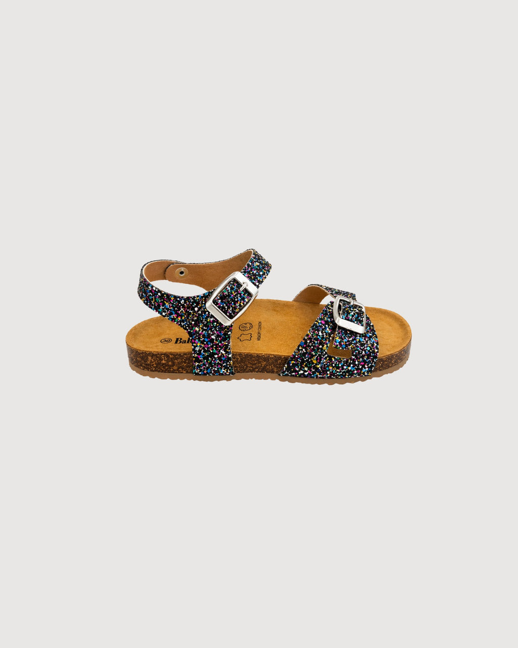 BALOCCHI | sandali doppia fibbia glitter