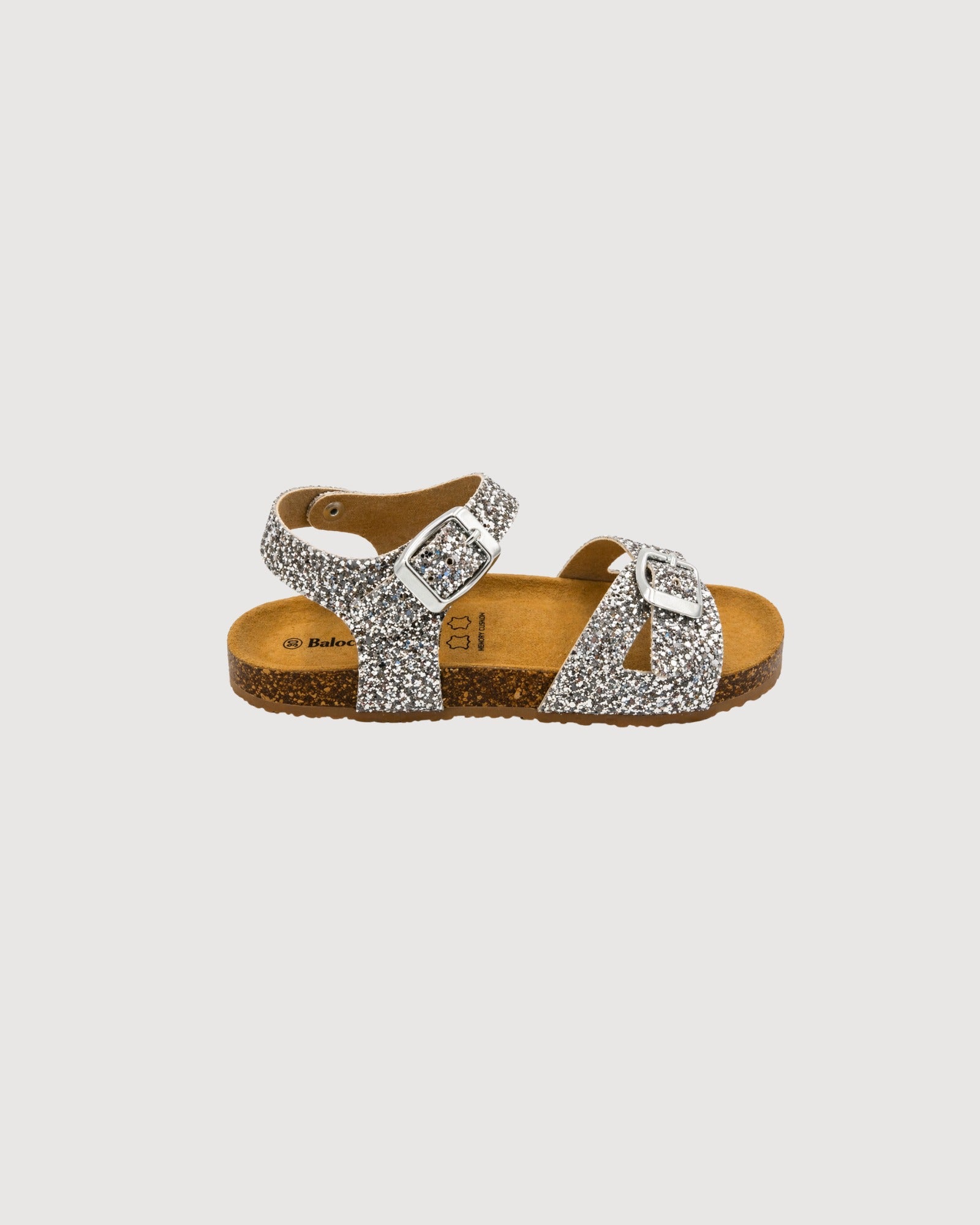 BALOCCHI | sandali doppia fibbia glitter