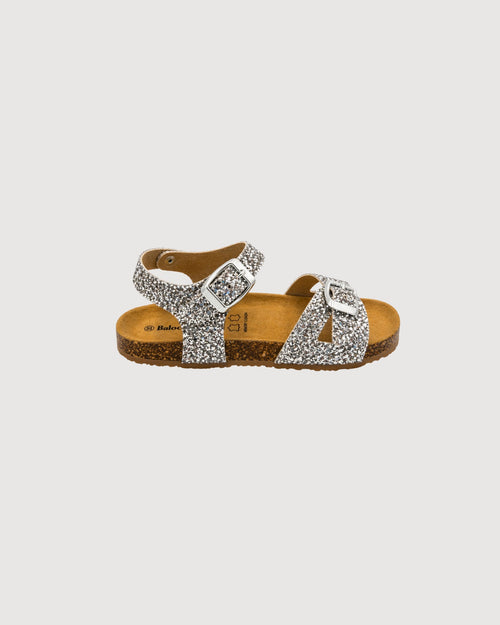 BALOCCHI | sandali doppia fibbia glitter
