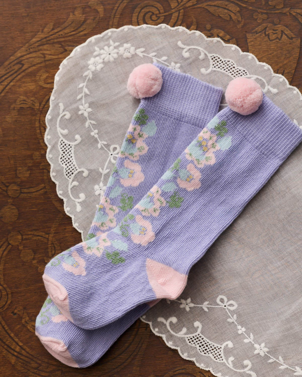 LOUISE MISHA | calze jacquard pompon
