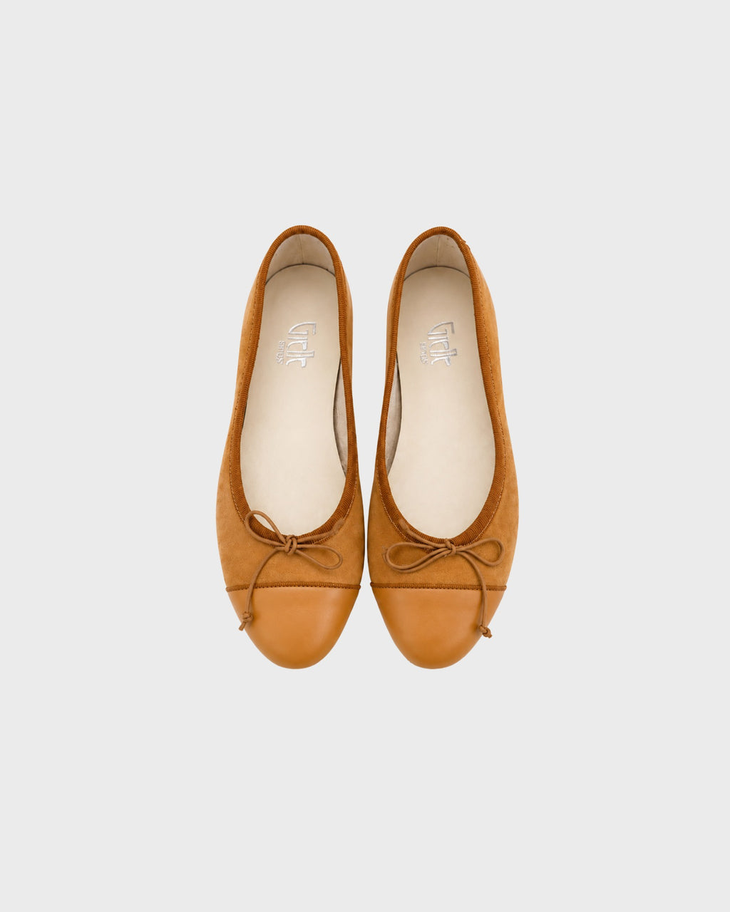 GIELLE | ballerina camoscio punta nappa