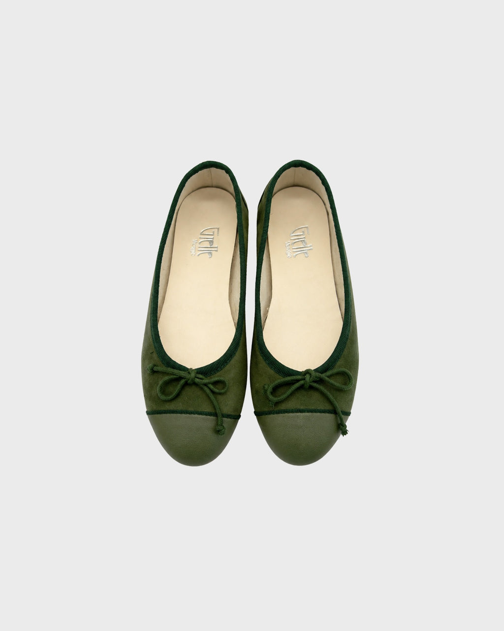 GIELLE | ballerina camoscio punta nappa