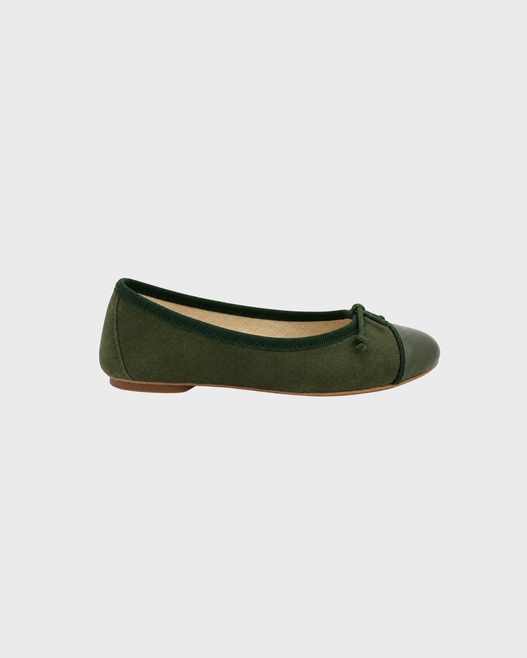 GIELLE | ballerina camoscio punta nappa