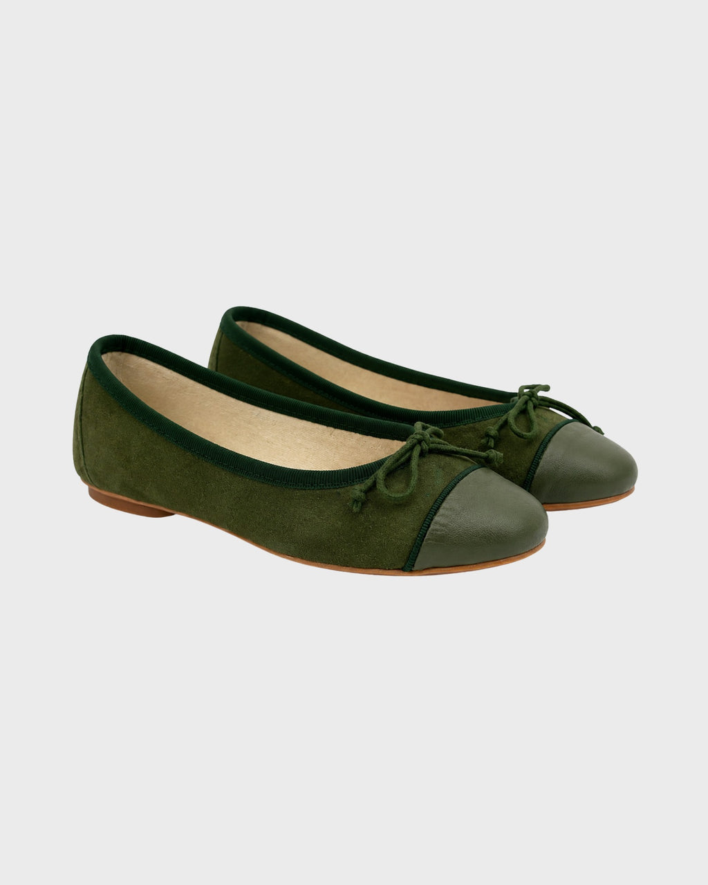 GIELLE | ballerina camoscio punta nappa