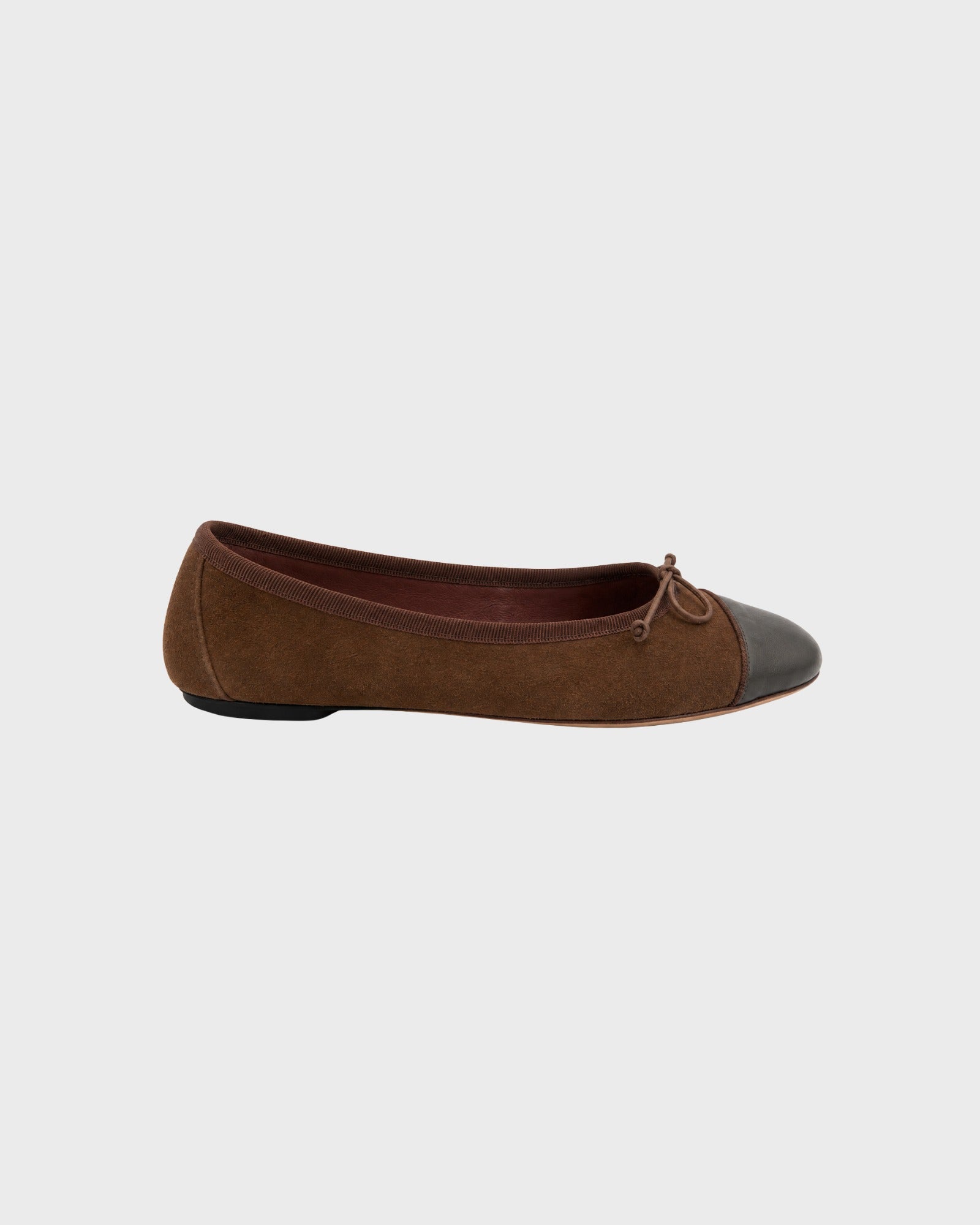 GIELLE | ballerina camoscio punta nappa