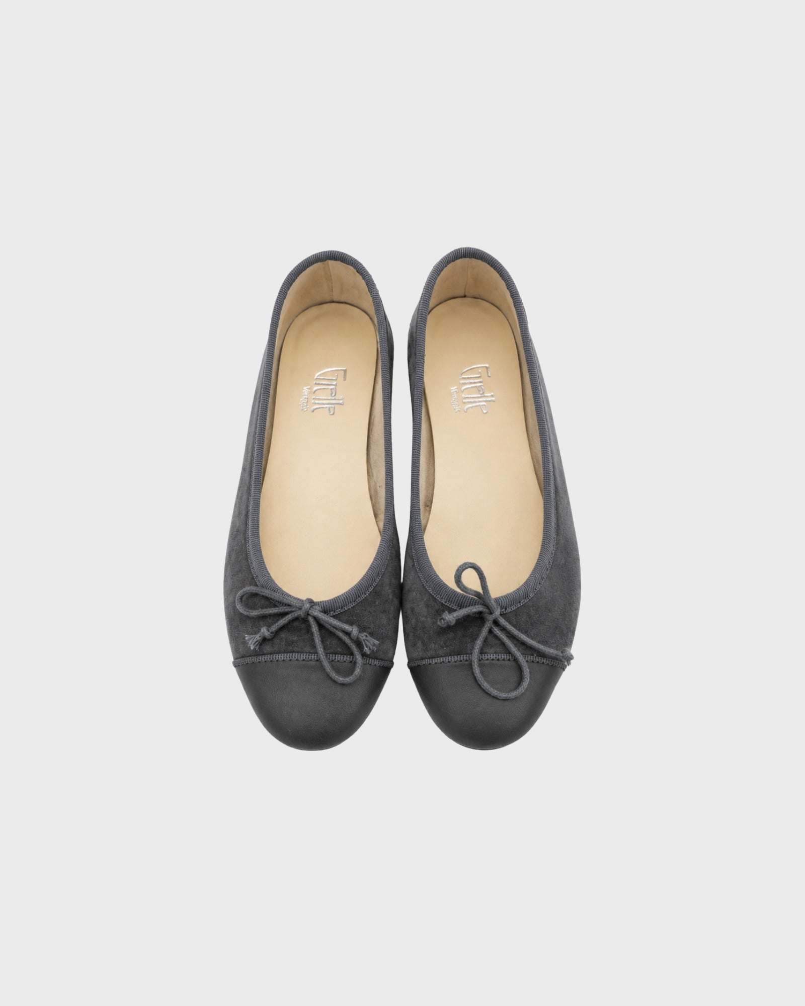 GIELLE | ballerina camoscio punta nappa