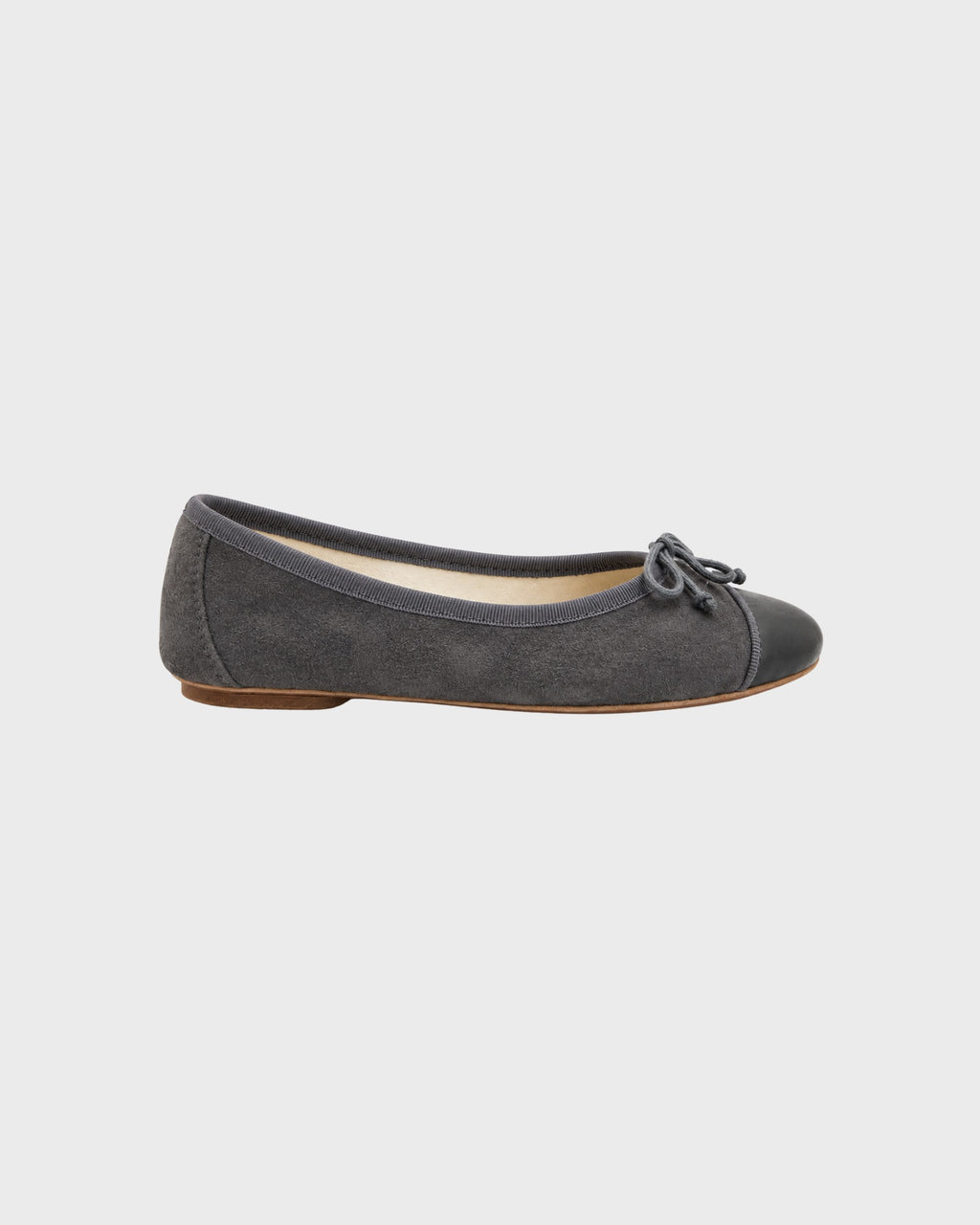 GIELLE | ballerina camoscio punta nappa