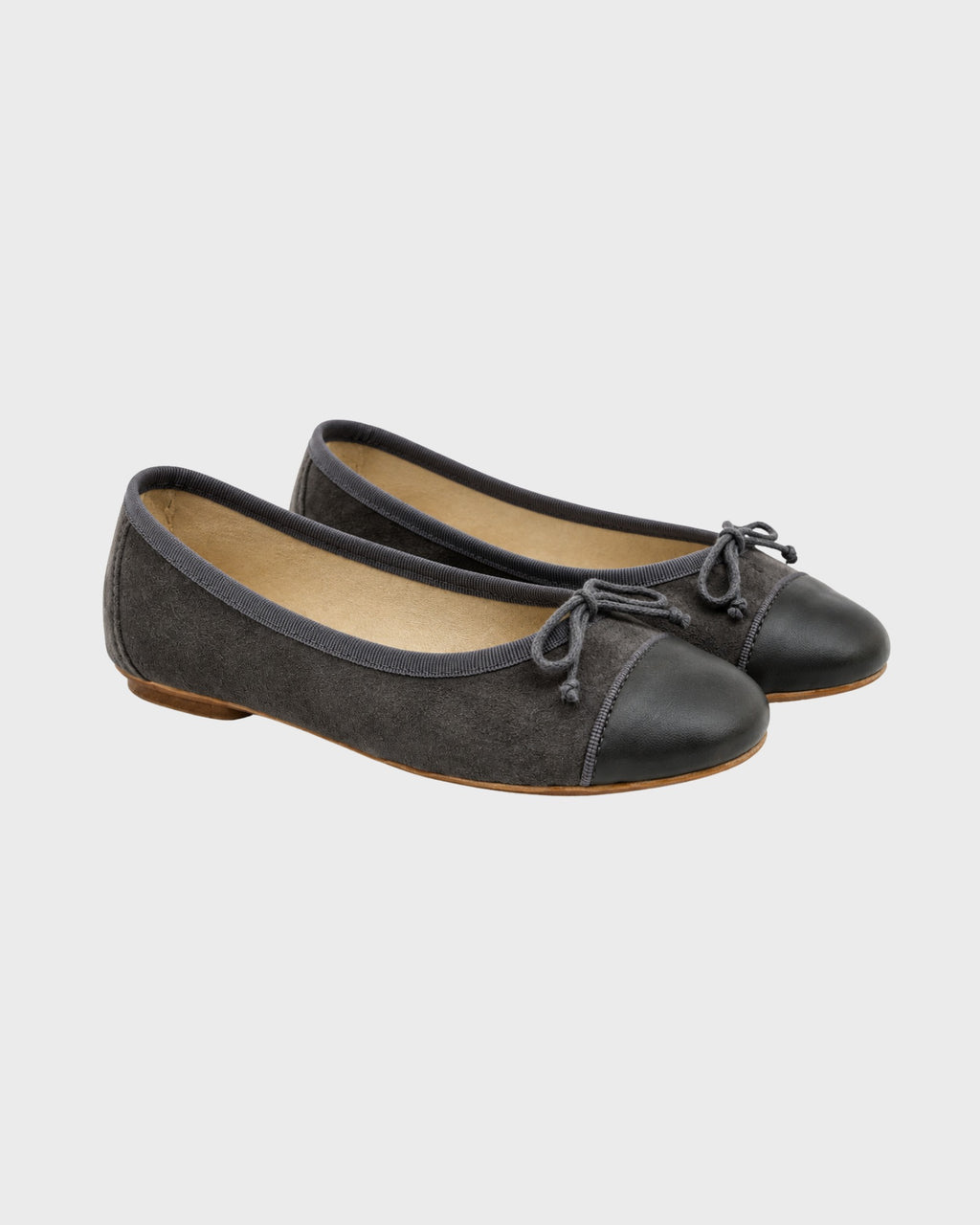 GIELLE | ballerina camoscio punta nappa
