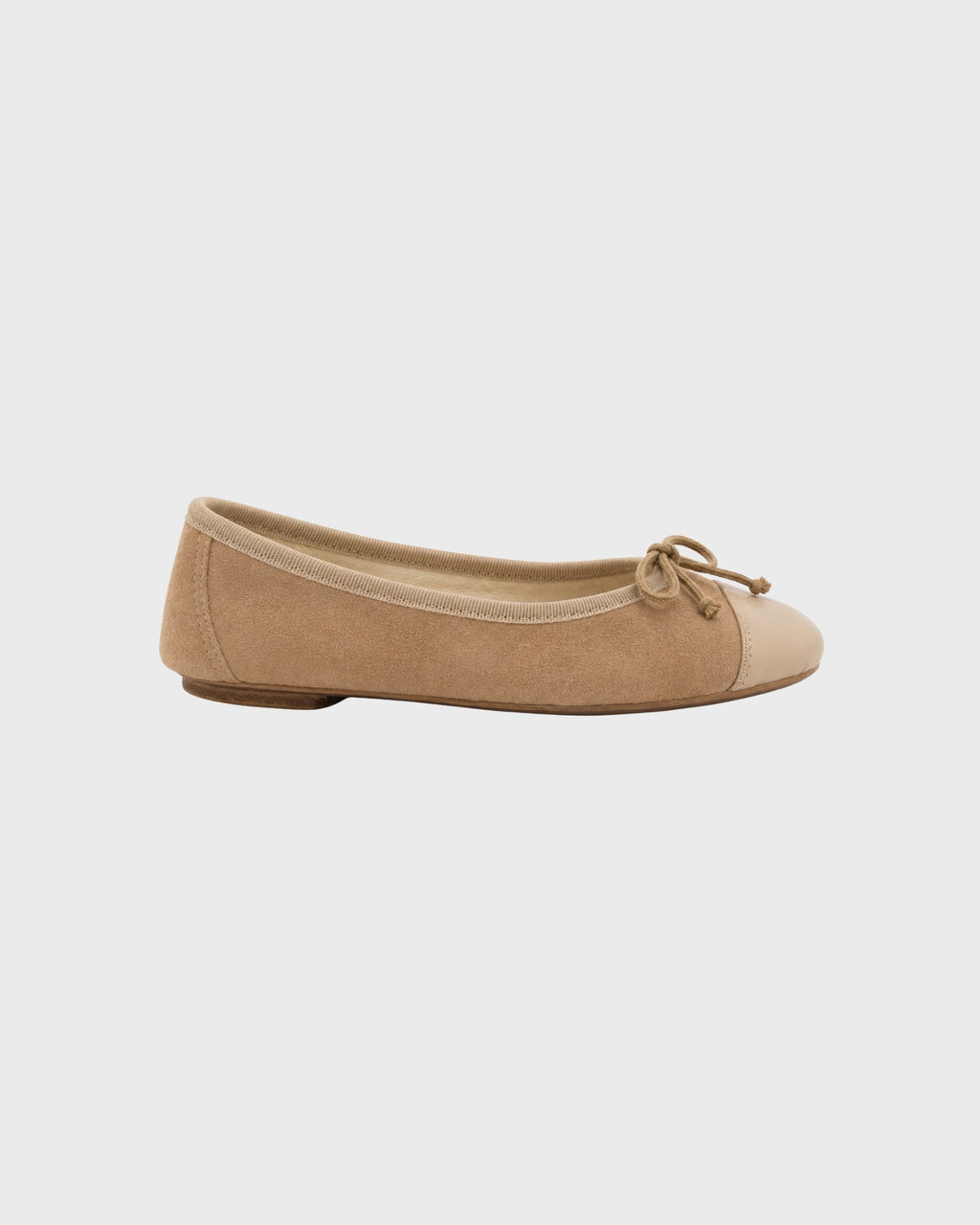 GIELLE | ballerina camoscio punta nappa