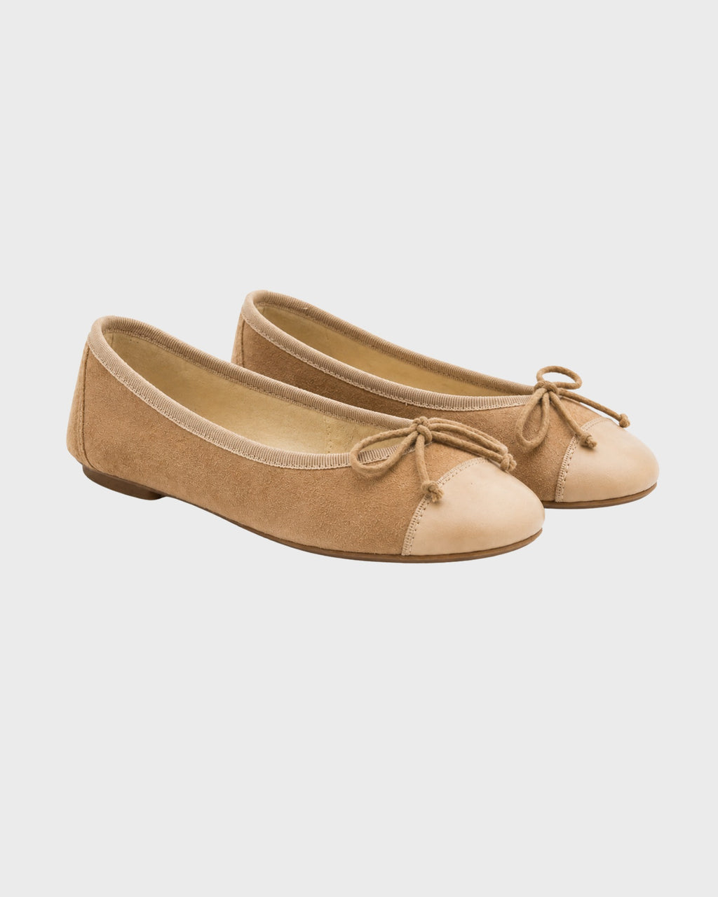 GIELLE | ballerina camoscio punta nappa