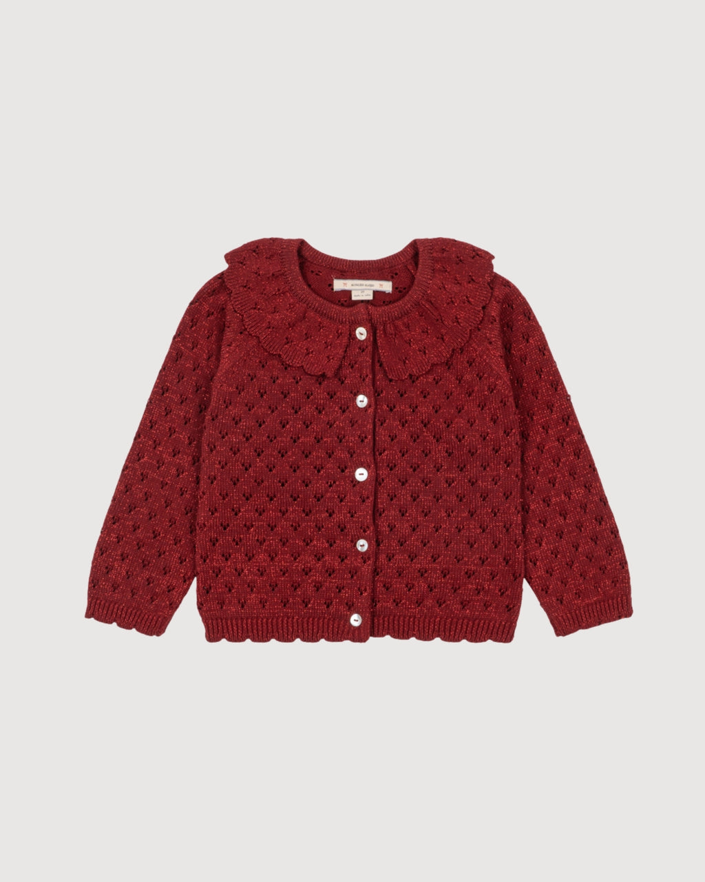 KONGES SLOJD | cardigan traforato con colletto