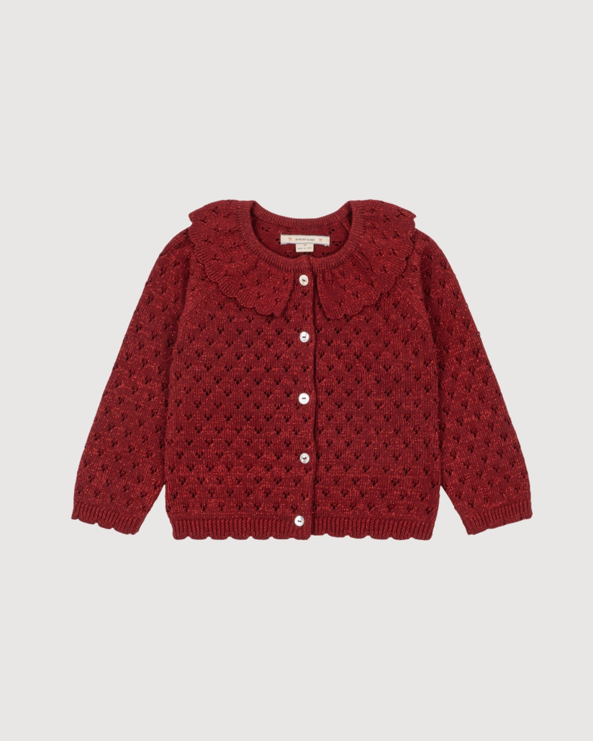 KONGES SLOJD | cardigan traforato con colletto