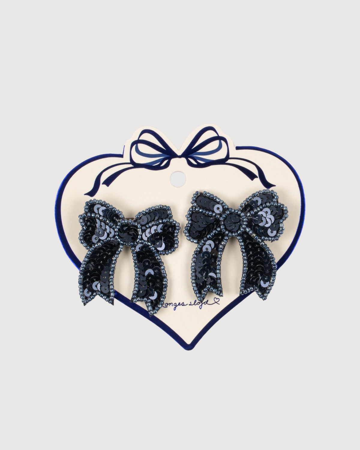 KONGES SLOJD | set fermagli fiocchi paillettes