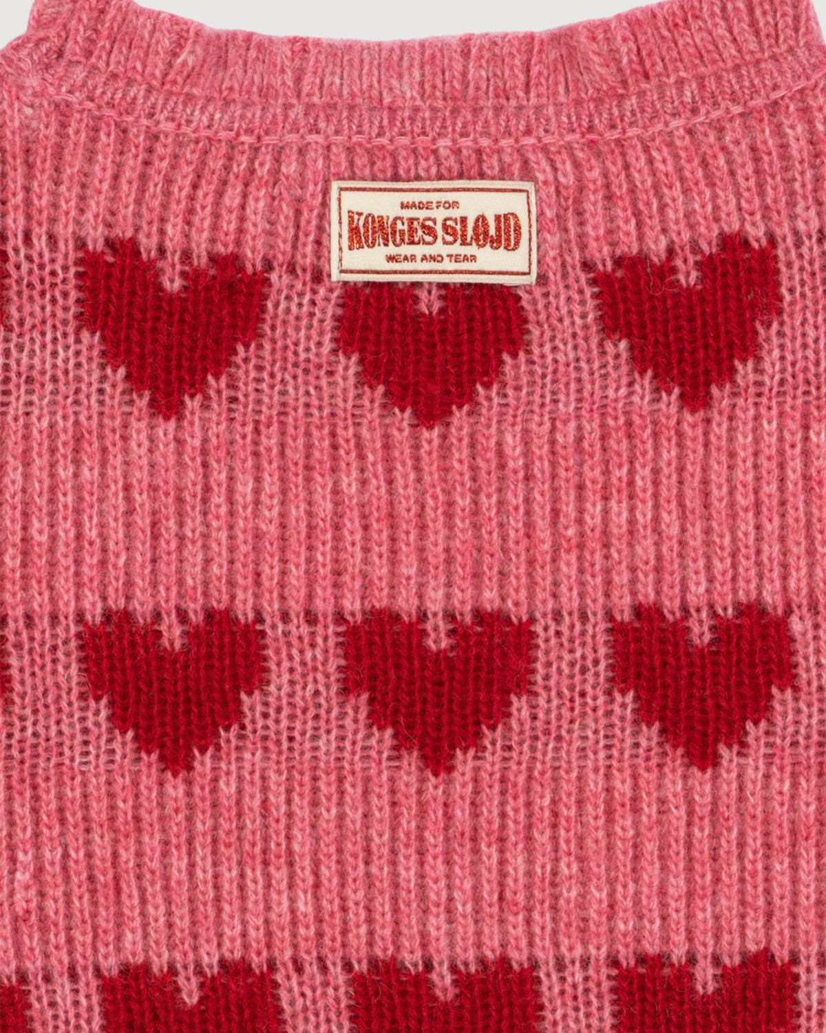 KONGES SLOJD | maglione con cuori jacquard