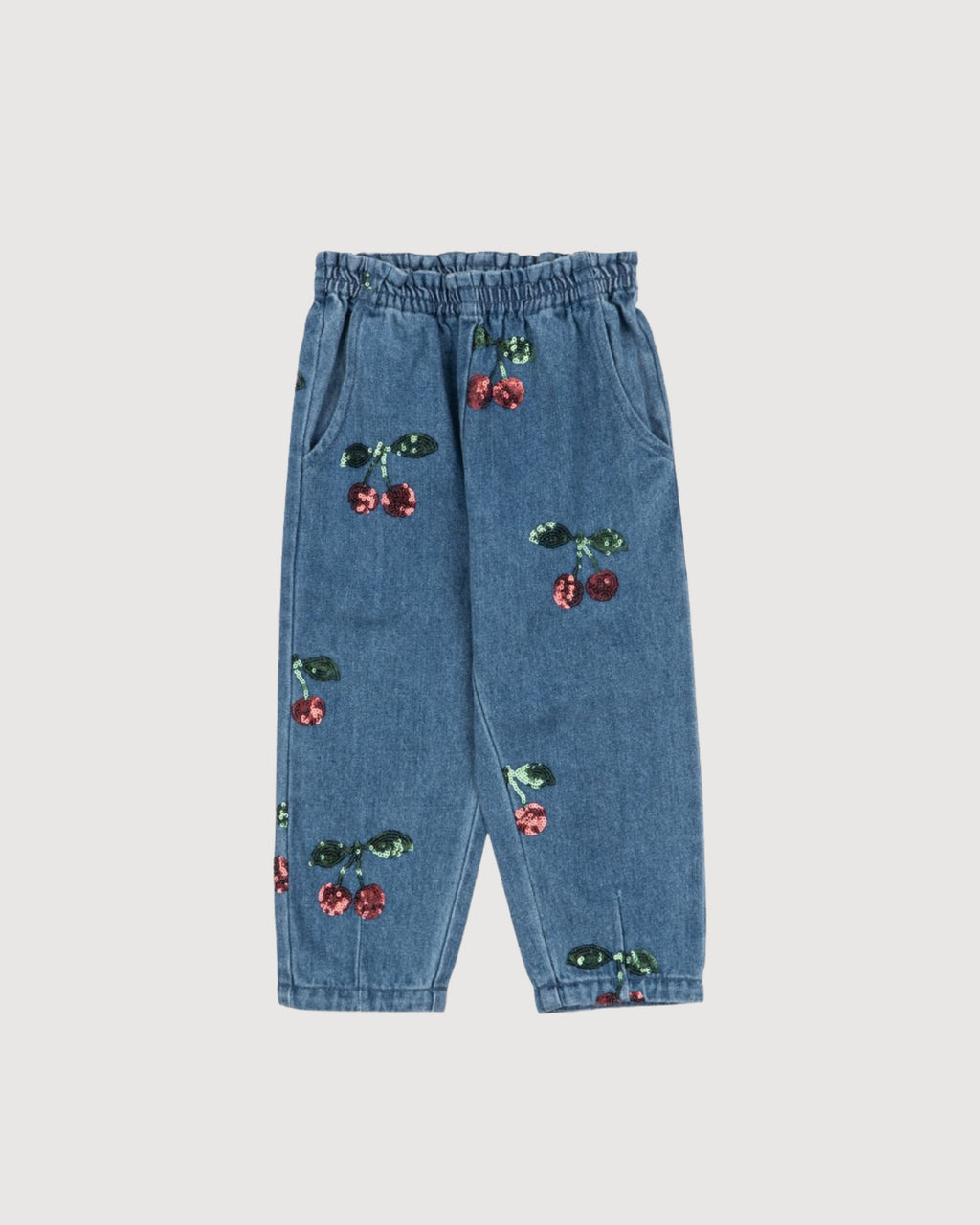 KONGES SLOJD | jeans con ciliegie di paillettes