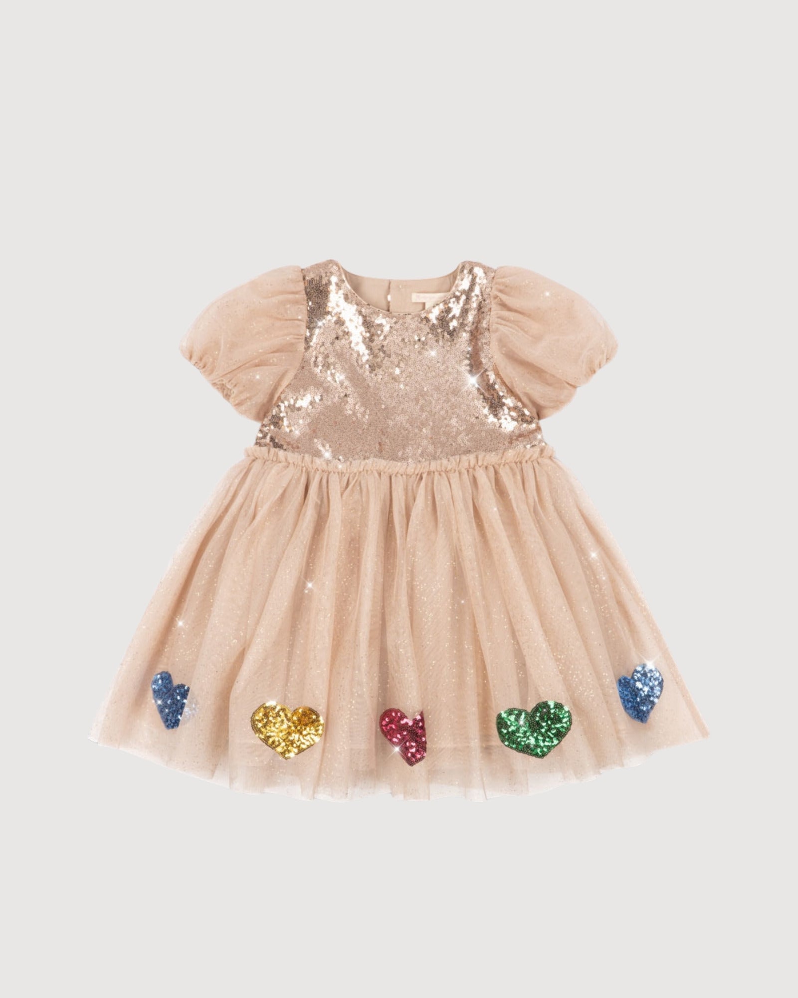 KONGES SLOJD | abito cuori paillettes