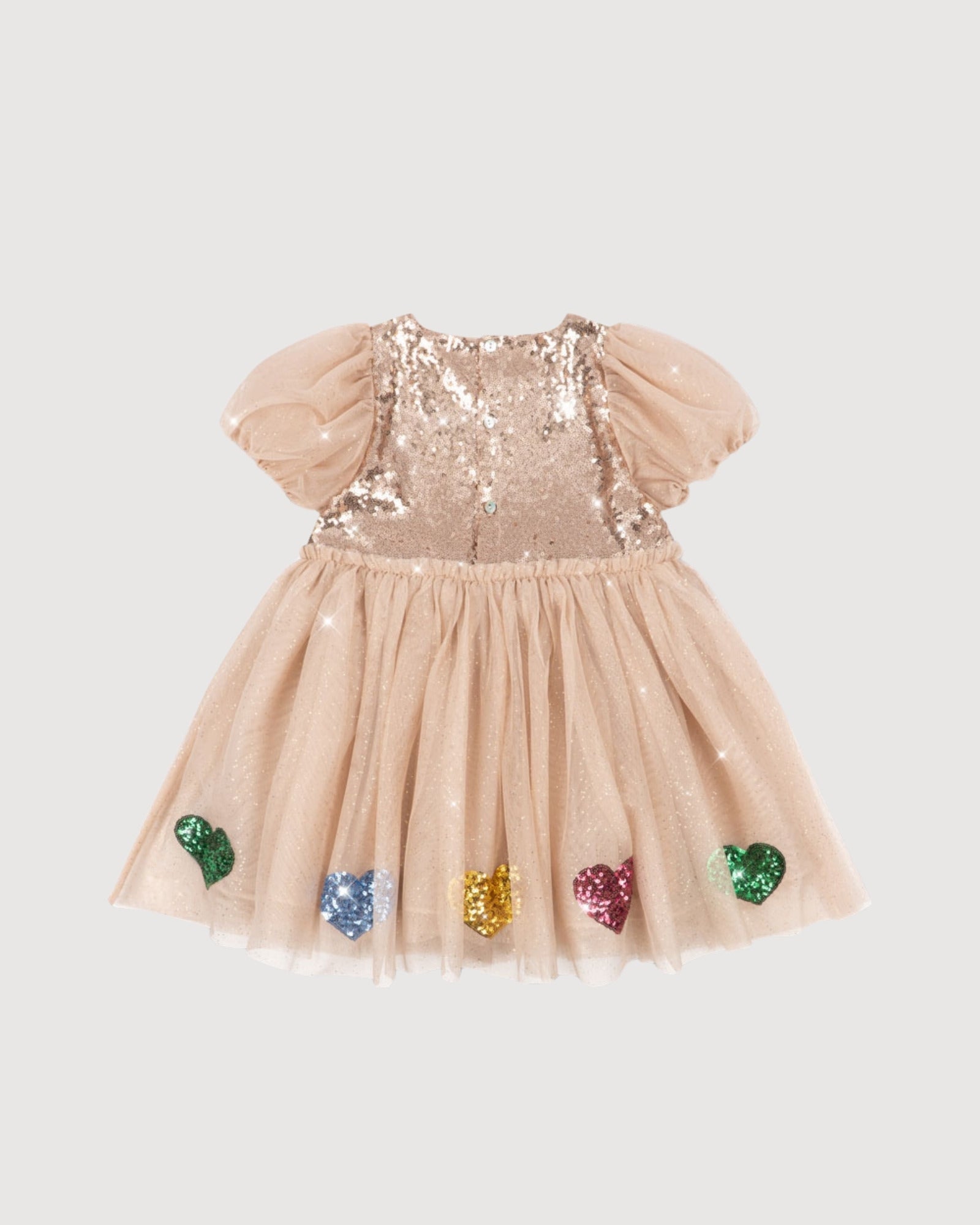 KONGES SLOJD | abito cuori paillettes