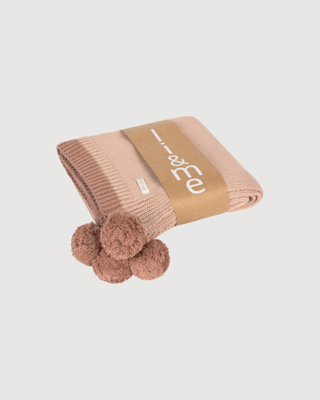 LI & ME | coperta bicolor pompon