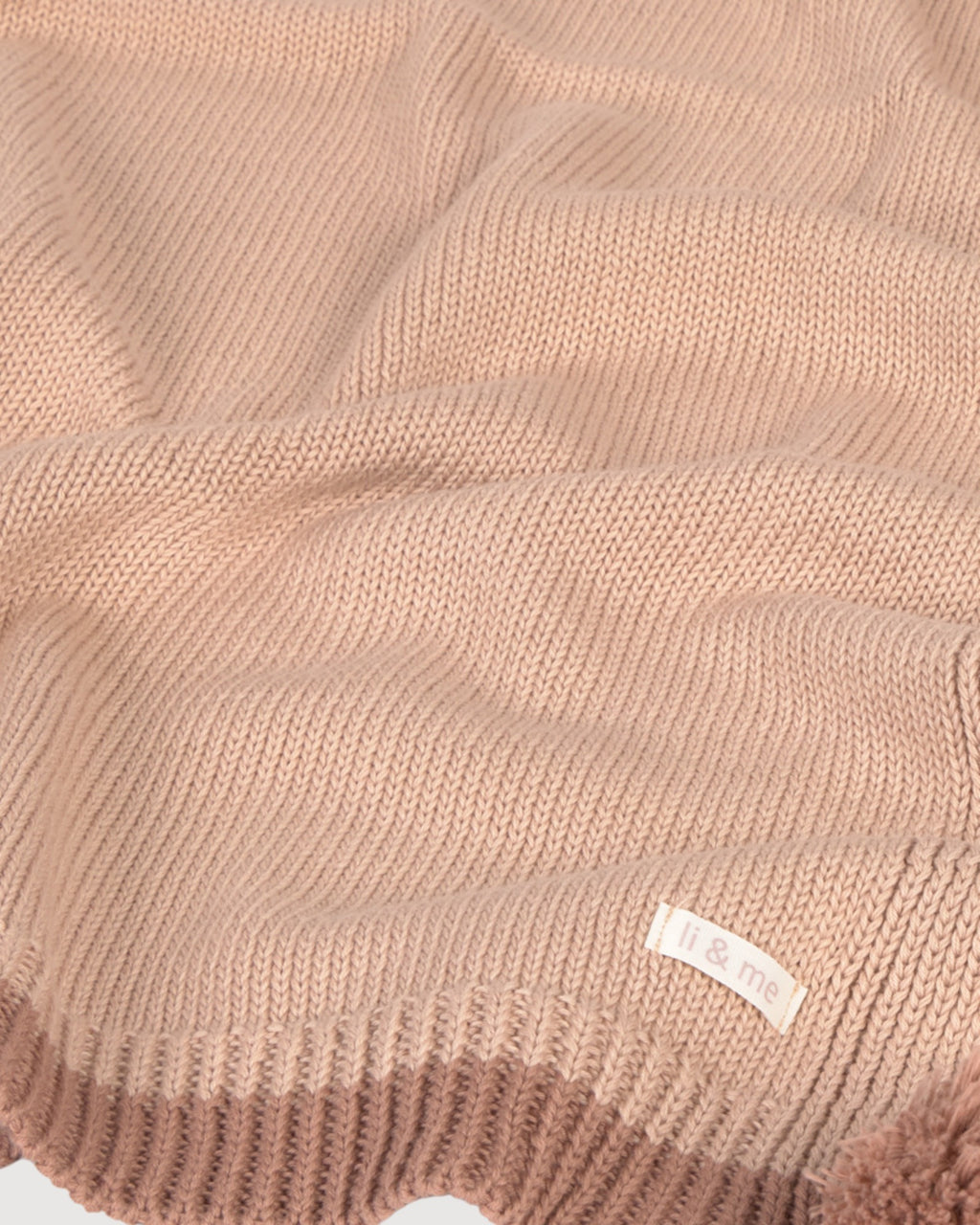 LI & ME | coperta bicolor pompon