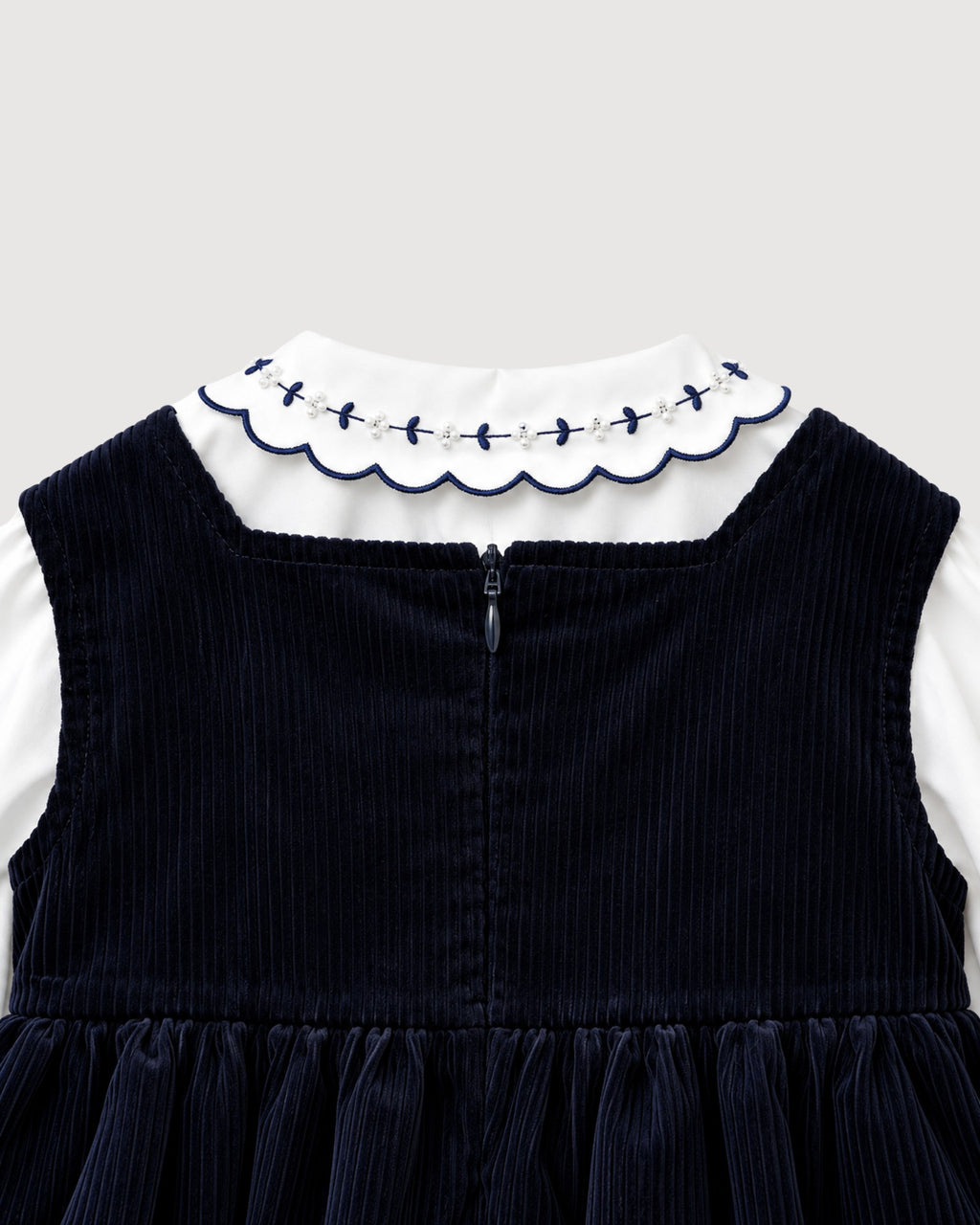 NICOLETTA FANNA | abito velluto a coste con camicia
