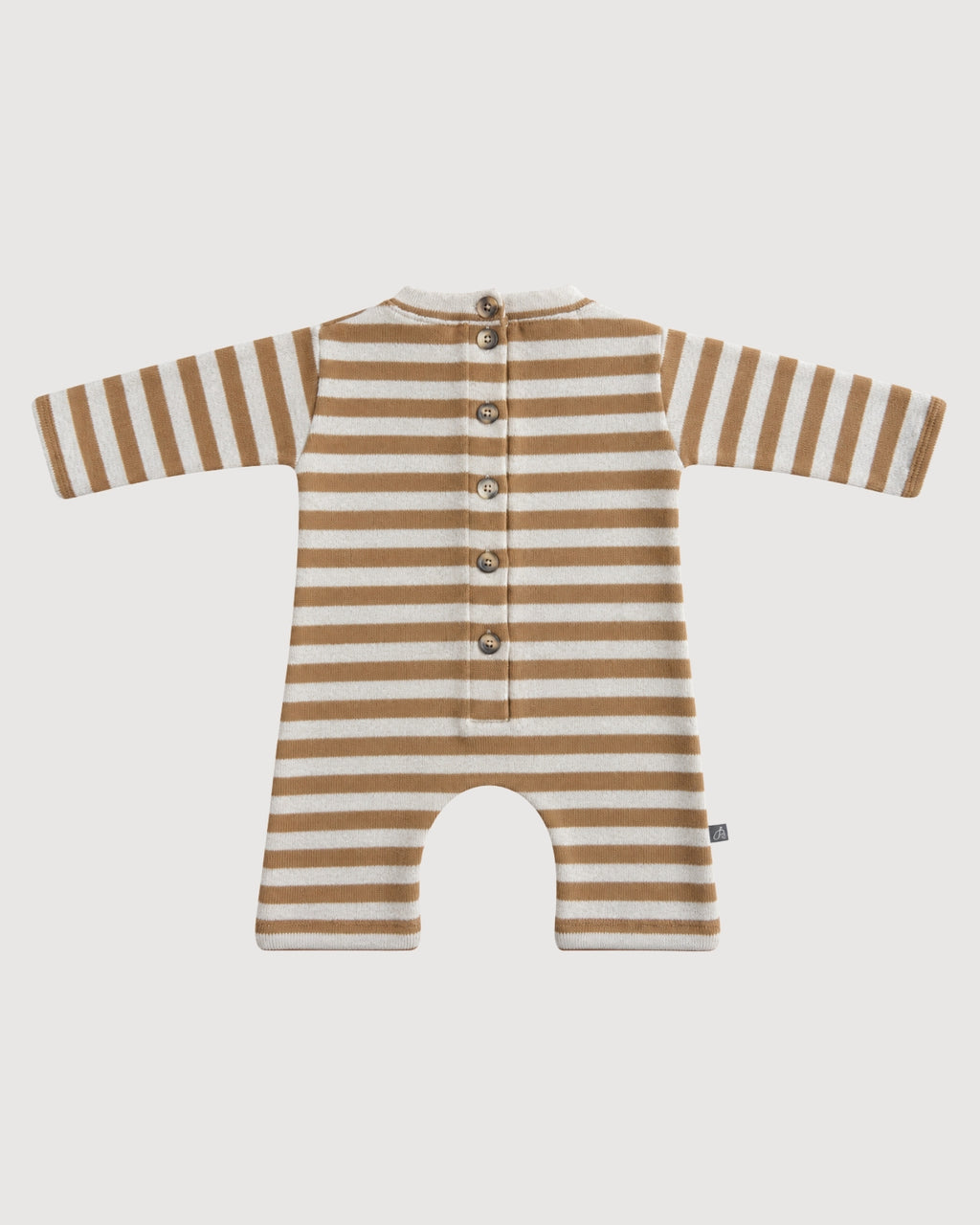 RAGAZZINI | tutina con maxi tasca in felpa-maglia a righe