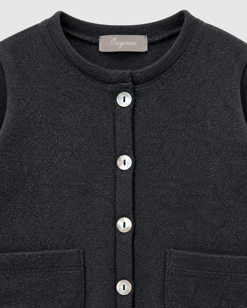 RAGAZZINI | cardigan con balza in felpa-maglia