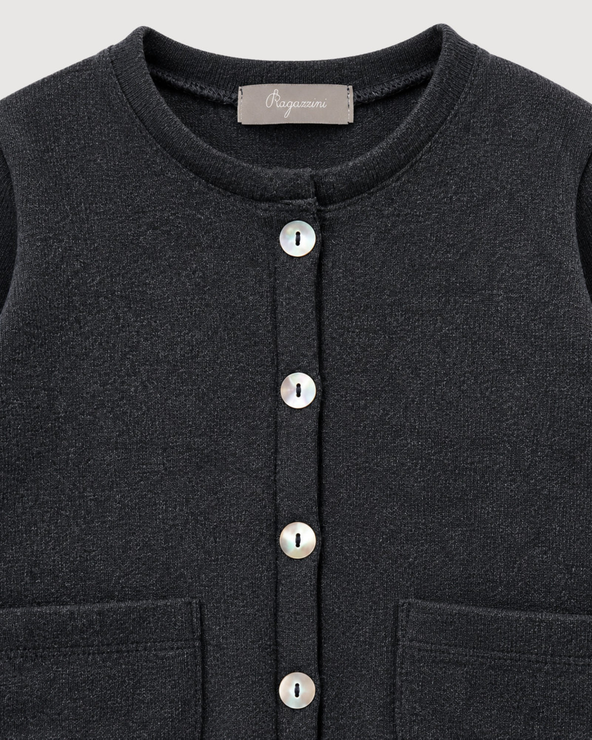 RAGAZZINI | cardigan con balza in felpa-maglia