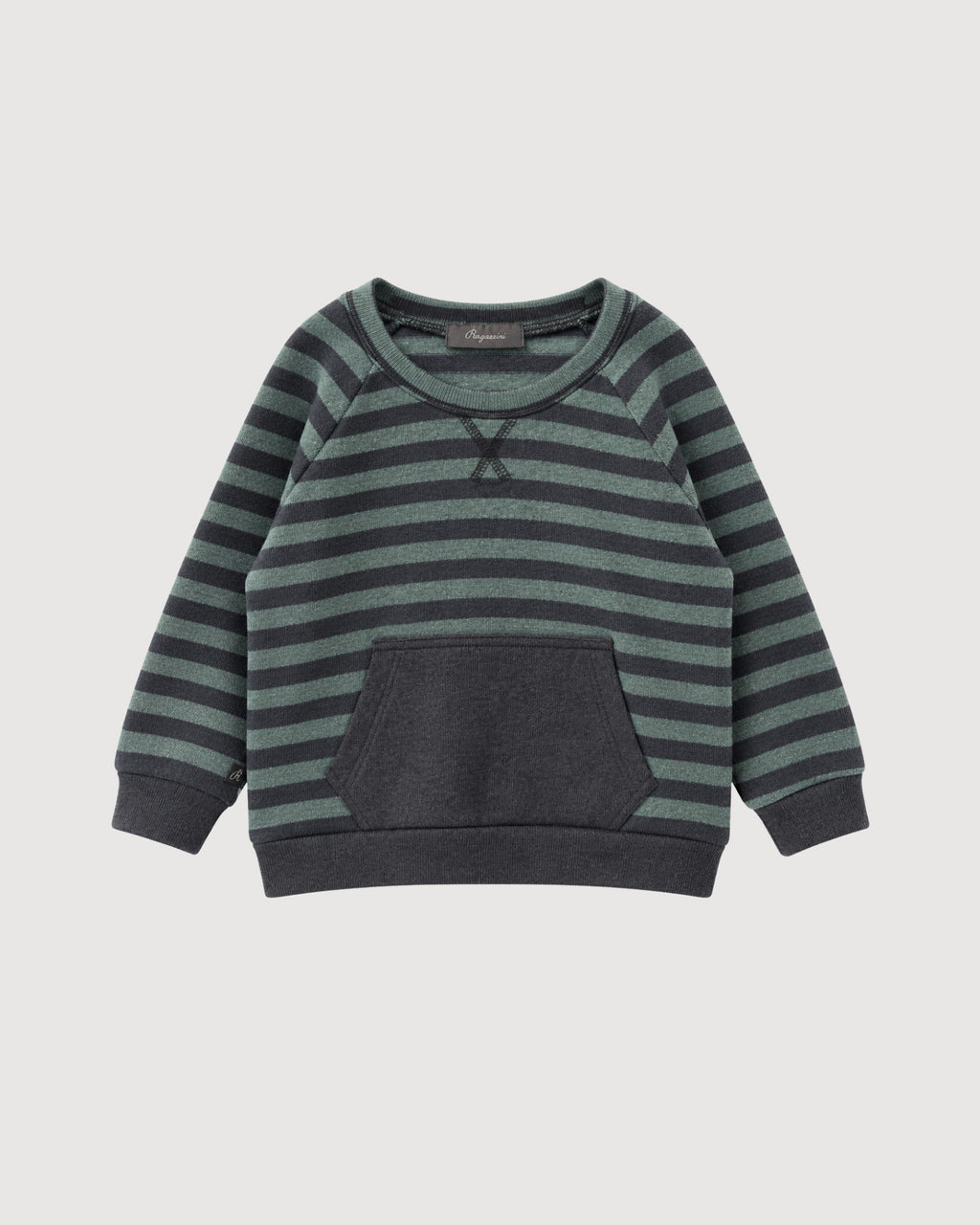 RAGAZZINI | maglia con tasca in felpa-maglia a righe