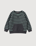 RAGAZZINI | maglia con tasca in felpa-maglia a righe