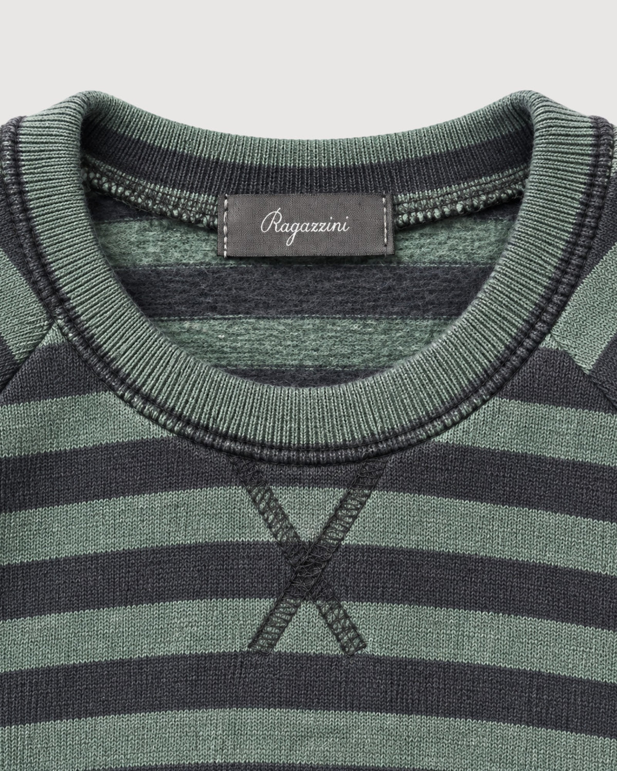 RAGAZZINI | maglia con tasca in felpa-maglia a righe