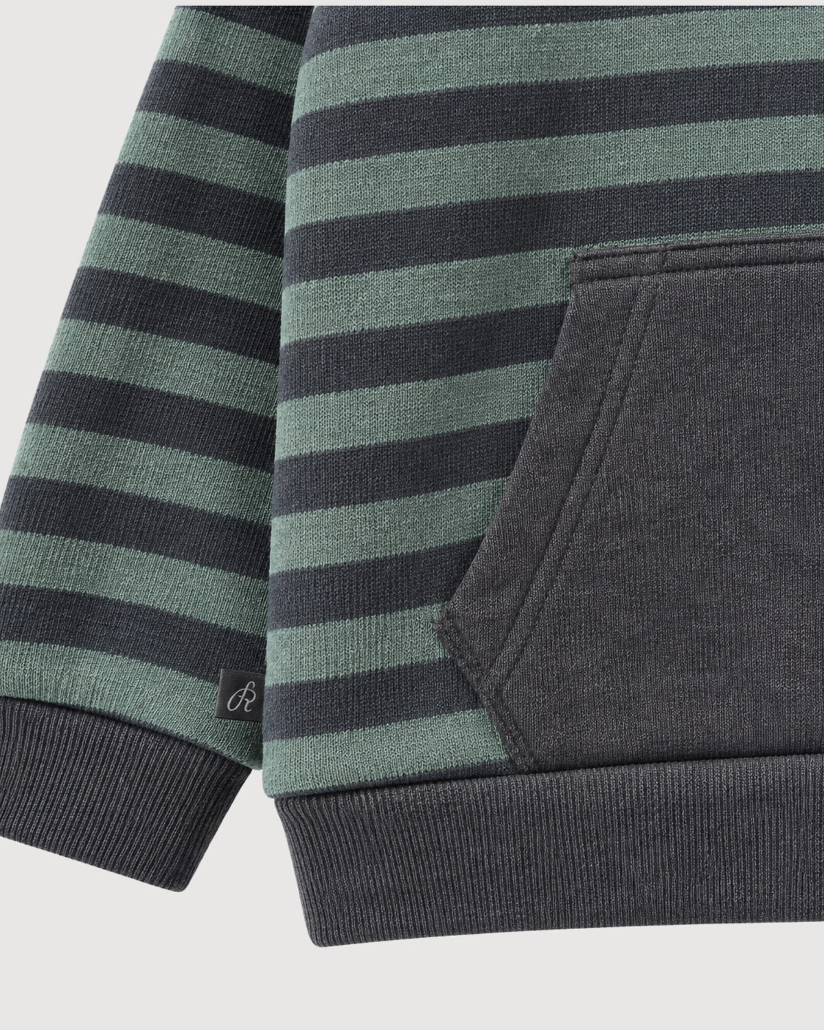 RAGAZZINI | maglia con tasca in felpa-maglia a righe
