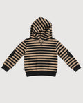 RAGAZZINI | maglia con cappuccio in felpa-maglia a righe