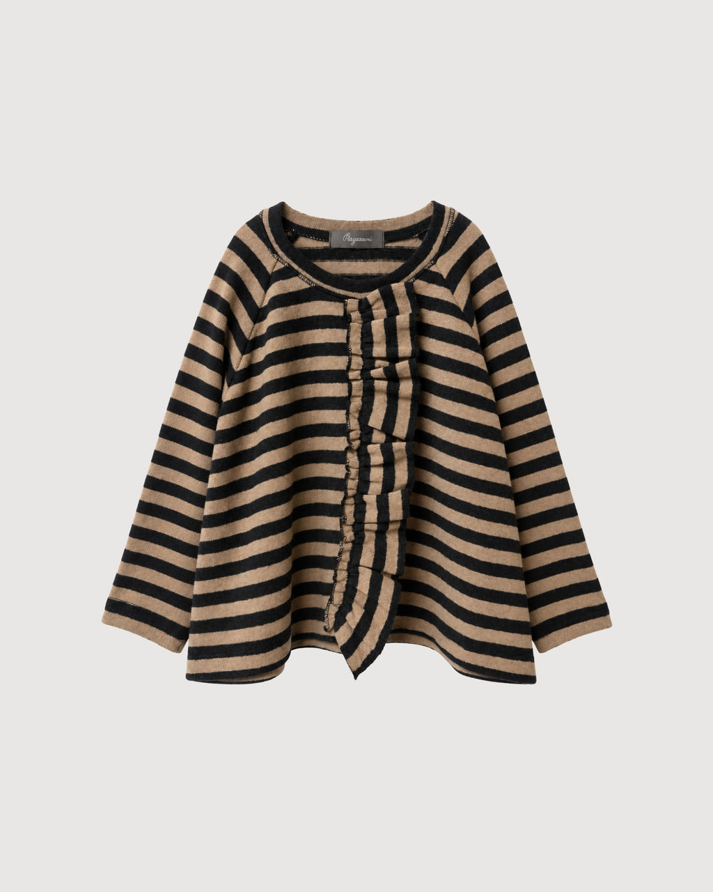 RAGAZZINI | maglia con ruches in felpa-maglia a righe