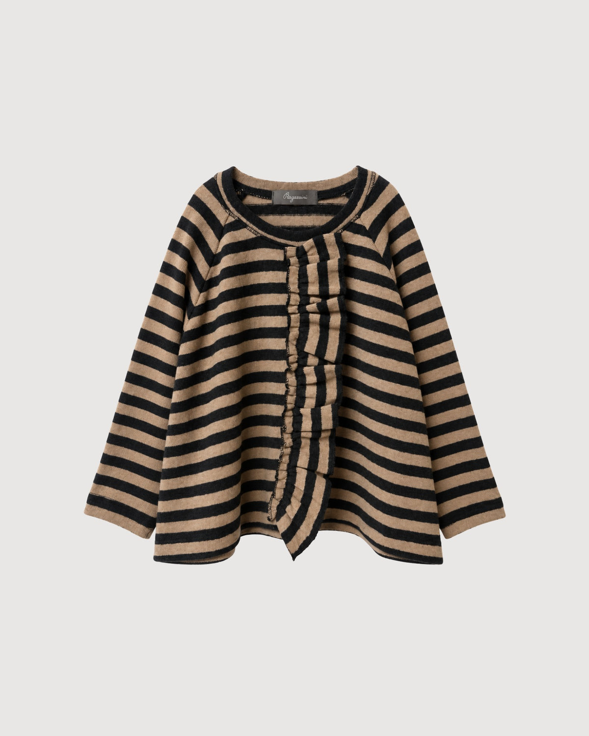 RAGAZZINI | maglia con ruches in felpa-maglia a righe